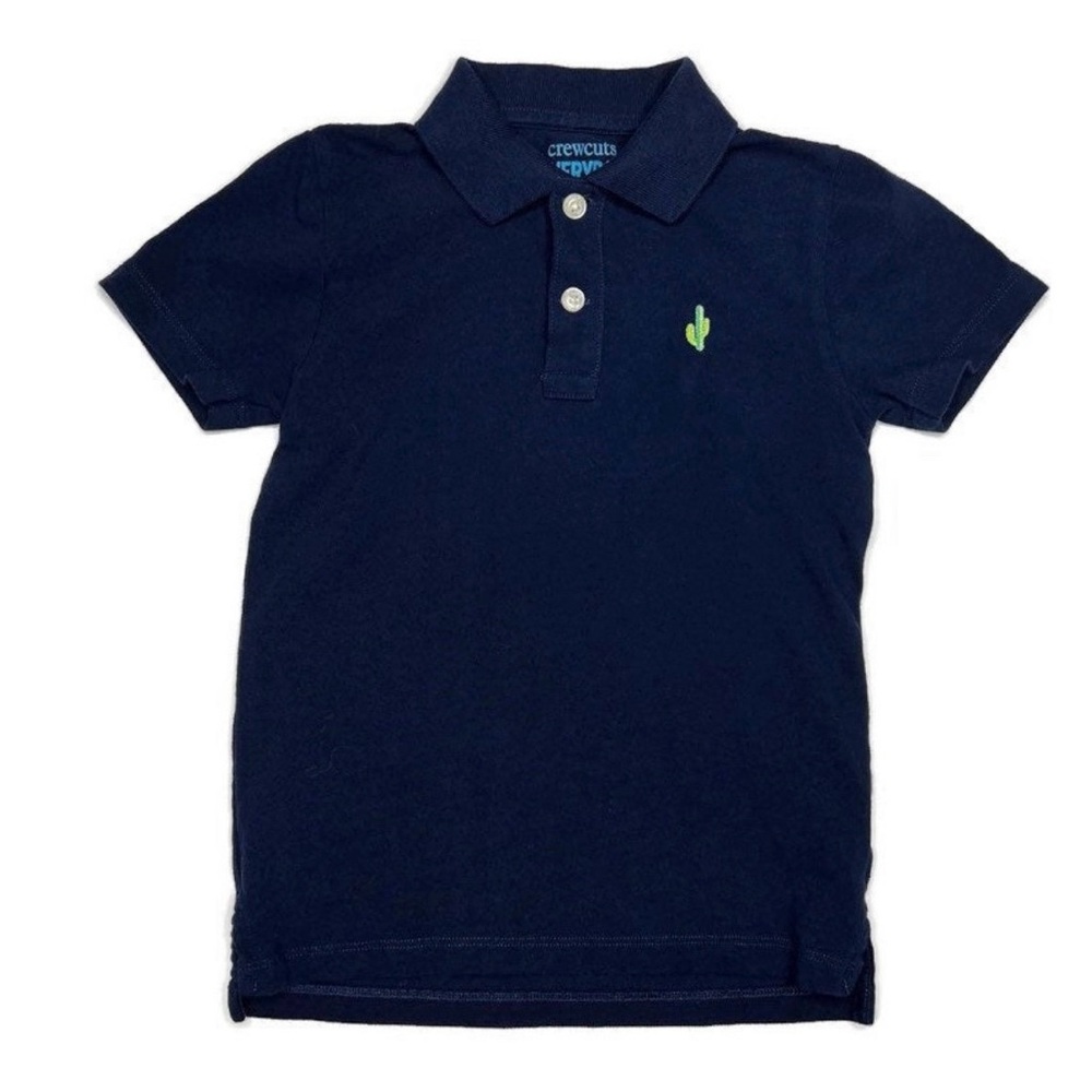 Crewcuts Everyday Navy Cactus Appliqué Polo